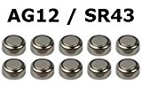 10 x 1,5 v piles bouton Type AG-AG12 alkaline LR43 LR1142 GP386 12