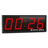 Capital Sports Timeter 2.0 Chronomètre séances Tabata (panneau LED, 4 chiffres, alarme, télécommande, 3 modes préprogrammés, 14 plages de mémoire)