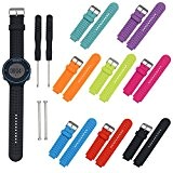 Chofit Unisex Replacement Soft Breathable Silicone Strap w/Installation Tool for Garmin Forerunner 220 230 235 630 620 735XT Watch (All ...