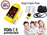 CONTEC CMS50DL Yellow FingerTip Pulse Oximeter LED Blood Oxygen SPO2 Pulse Heart rate monitor
