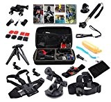 Develop 15 in 1 Gopro Accessories Bundle Set Kit Suction Cup + Head Strap + Chest Strap + Yellow Hand ...