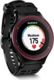 Garmin Forerunner 225 - Montre de Running GPS avec Cardio au Poignet - Noir/Rouge