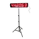 Godrelish couleur rouge portable 5 pouces LED Clock Timing Race pour l'exécution des événements LED Countdown / up Timer Marathon ...