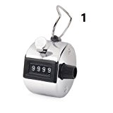 Hand Held Tally Manual Clicker 4 Digit Counter Counting Palm Visitor Finger Ring