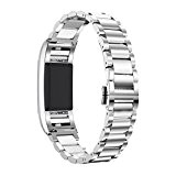 Kobwa Fitbit Charge 2 Band Bracelet en Acier Inoxydable Watch Band Sangle pour Fitbit Charge 2