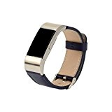 Pour Fitbit charge 2 Bracelet ,Clode® Bracelet de montre en cuir de luxe + attaches Adaptateurs pour Fitbit Charge 2