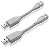 Senhai Pack 2 Replacement Chargeur USB / Transfert de données Cordon de câble pour Jawbone UP2 UP3 UP4 intelligents Wristband-4 ...