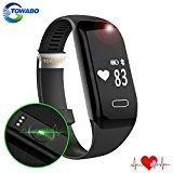 TOWABO Fitness Tracker with Heart Rate monitor E3S Activity Watch Step Walking Sleep Counter Wireless Wristband Pedometer Exercise Tracking Sweatproof ...
